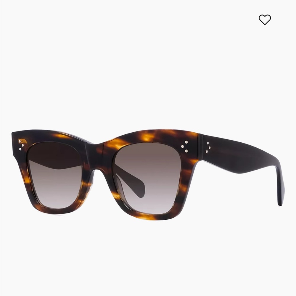 CELINE RECTANGLE TORTOISE SUNGLASSES